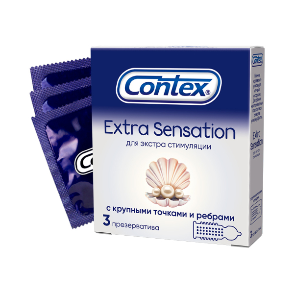 Изображение товара Презерватив Contex Extra Sensation с крупными точками и ребрами 3шт Презерватив Contex Extra Sensation с крупными точками и ребрами 3шт фотография