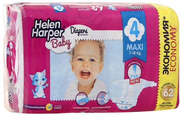 Изображение товара Подгузники «Helen Harper Baby» размер 4 Подгузники «Helen Harper Baby» размер 4 фотография