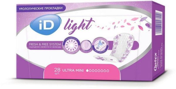 Изображение товара Прокладки урологические айди light ultra mini 28шт. Прокладки урологические айди light ultra mini 28шт. фотография